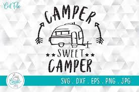 Camping Svg Camper Sweet Camper Svg Graphic By Easyconceptsvg Creative Fabrica In 2020 Paper Clip Art Camper Little Sisters