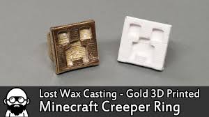 lost wax casting 3d printed gold ring