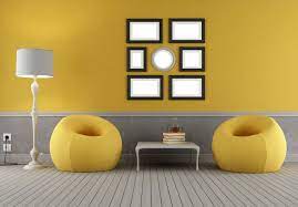 yellow walls and grey floors ideas