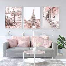 Paris Wall Art Pink Decor For Bedroom
