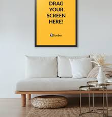 poster in a modern living room free