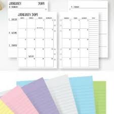 Details About 2020 Calendar Insert Fits Kate Spade Agendas Refill Paper Week Month