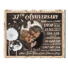 personalized 37th anniversary gift 37