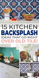 You'll replace the covers once you've installed your backsplash. 15 Kitchen Backsplash Ideas That Go Right Over Old Tile The Budget Decorator
