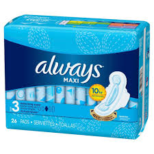 Always Maxi Extra Long Super Pads With Wings Unscented