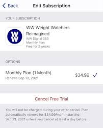 how to cancel weight watchers