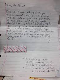 This Student Wrote A Letter To Her Teacher About His Bad Breath