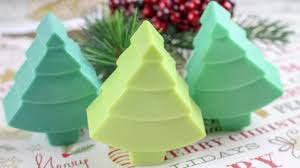Put the cookie cutter on the baking sheet and fill with a single layer of the crushed mint candies. Homemade Natural Christmas Tree Soaps With Real Pine Get Green Be Well