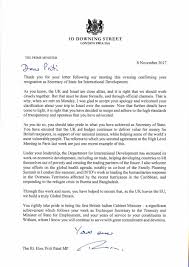On many occasions the secretary may be in position to write and sign the letters on behalf of the company to make the deal and bring the matter to the attention of the addressee. Priti Patel S Resignation Letter And Theresa May S Response In Full Priti Patel The Guardian