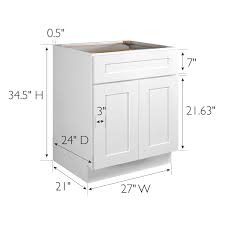 brookings kitchen base cabinet white 27