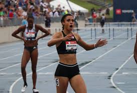 Dalilah muhammad was the olympic champion in rio.she was put under pressure at the world championships in 2019. Flotrack Auf Twitter Sydney Mclaughlin Reacts To Dalilah Muhammad Breaking The World Record Gosydgo