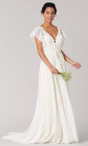 Whatever you're shopping for, we've got it. Hanalei Flutter Sleeve Wedding Dress By Kleinfeld Online Only Flutter Sleeve Wedding Dress Wedding Dress Long Sleeve Dresses