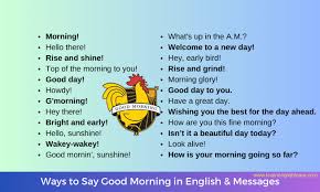 fresh ways to say good morning messages
