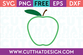 free apple outline design svg cut