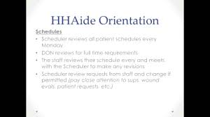 home health aide orientation you