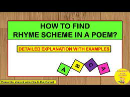find rhyme scheme in a poem s2learn