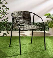 Curve Outdoor Chair In Green Rope