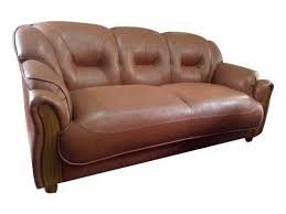 leather brown bedroom three seater sofa
