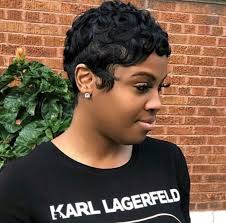 wavy low cut style for relaxed hair