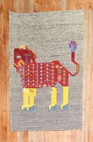 lion pictorial persian kilim wall