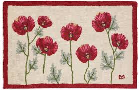 poppy 2 x 3 hooked wool rug by