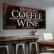 Coffee Sign Custom Coffee Bar Wall Art