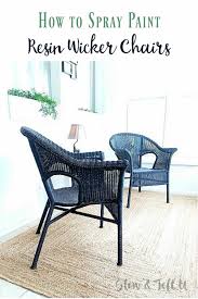 how to spray paint resin wicker chairs