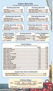 menu of mayflower seafood restaurant in