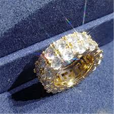 mens hip hop moissanite jewelry two
