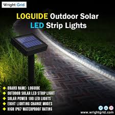 loguide outdoor solar led strip lights