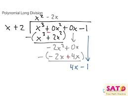 Polynomial Long Division You
