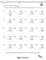 Vedic maths helps you build a rock solid foundation in mathematics. 3 Digit Addition Worksheets