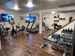 It is one of the least expensive basement gym flooring options and creates few seams in your exercise room floor. Basement Home Gym Homegym