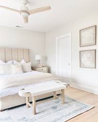neutral guest bedroom with raymour
