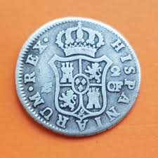 ESPAÑA Rey CARLOS III 2 REALES 1776 CF Ceca de SEVILLA MONEDA DE PLATA  @ESCASA@ Spain silver Colonial coin