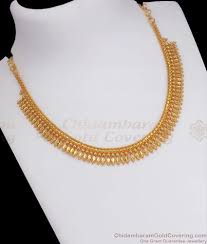 mullaipoo kerala gold necklace design