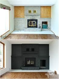 Dark Gray Painted Fireplace Focal Wall