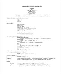 (for sports only, otherwise omit) height: Free 8 College Resume Templates In Pdf Ms Word