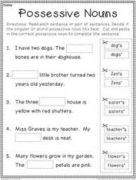 Possessive And Plural Nouns Worksheets For Practice Or Assessment