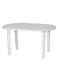 White Plastic Oval Garden Tables Top