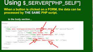 using php server php self you