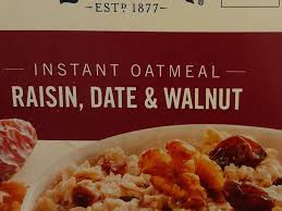 walnut instant oatmeal nutrition facts