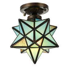 12 Convex Glass Moravian Star Ceiling