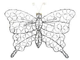 Silver Wire Erfly Wall Art Small