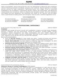 Resume Sample 14 Security Law Enforcement Professional Resume