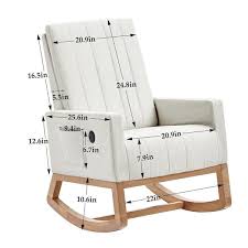 vecelo ergonomic wooden rocking chair