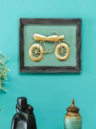 Multicolour Metal Bike Frame Wall Art
