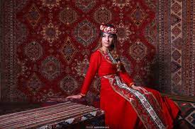 red color of armenian garments and rugs
