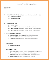 Writing A Business Report Sample Standard Report Format Template
