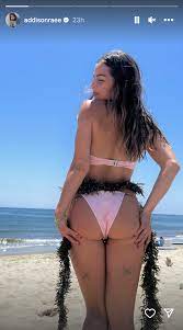 Addison Rae's Booty Is Crazy Toned As She Rocks A Tiny String Bikini